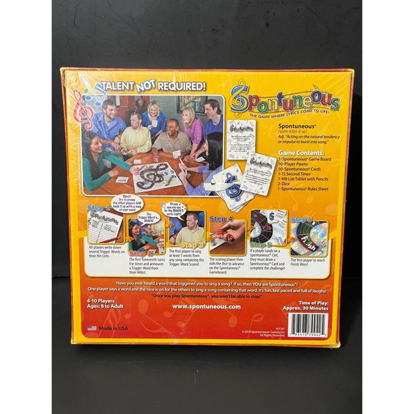 New and Still Wrapped Spontuneous: The Game Where Lyrics Come to Life! - Picture 2 of 7